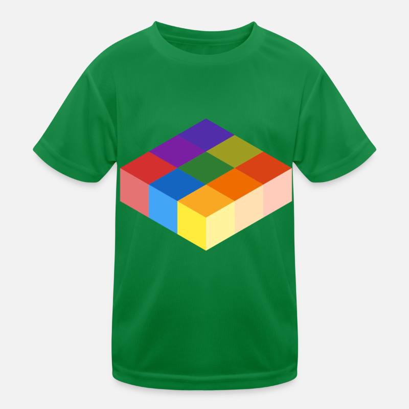 Cube Grid Kinder Funktions-T-Shirt