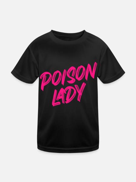 Poison Lady (pink) - Kids Functional T-Shirt - black - Front
