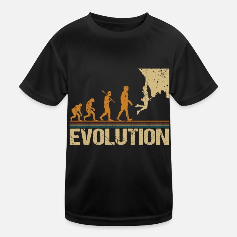 Evolution Escalade Drôle drôle pour les grimpeurs T-shirt sport Enfant