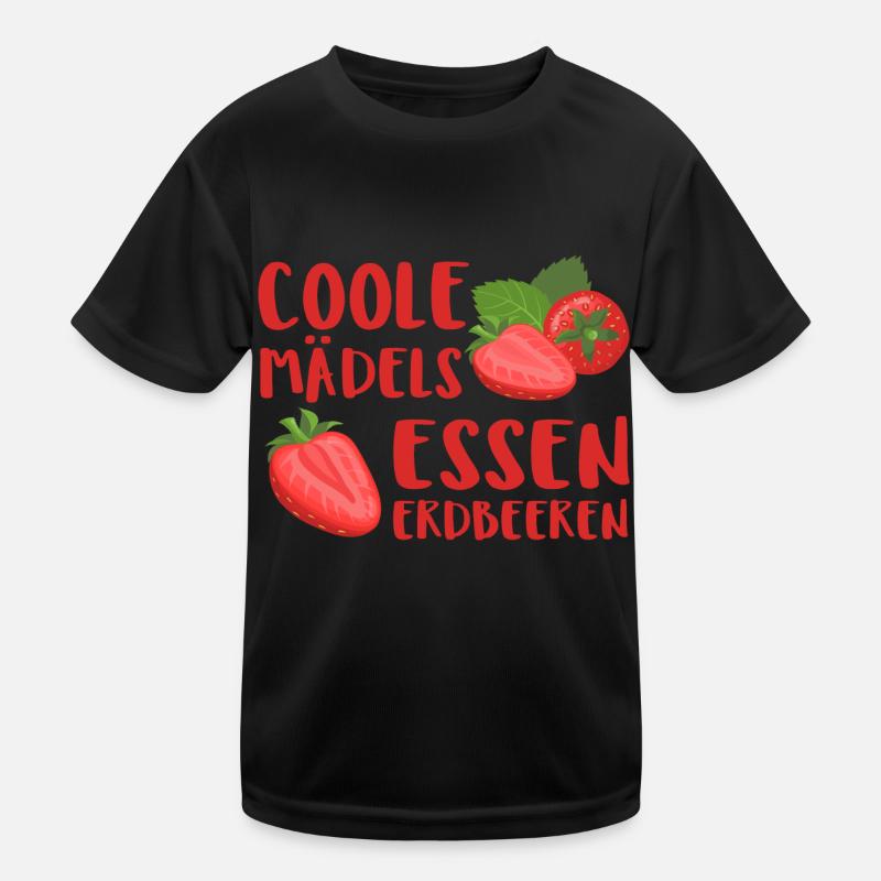 Mädchen Erdbeeren Sommer Geburtstag Geschenk Kinder Funktions-T-Shirt