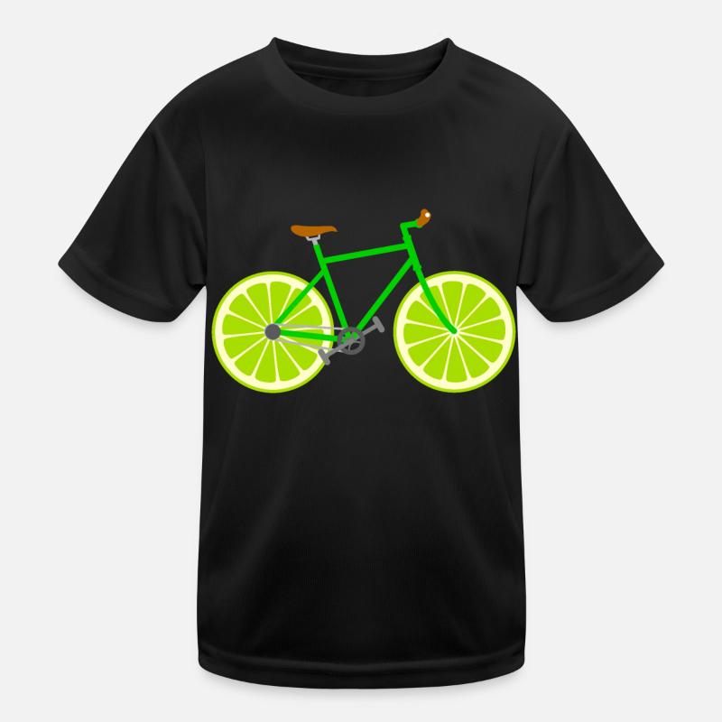 Bicycle fruit fruit lime - Kids Functional T-Shirt - black