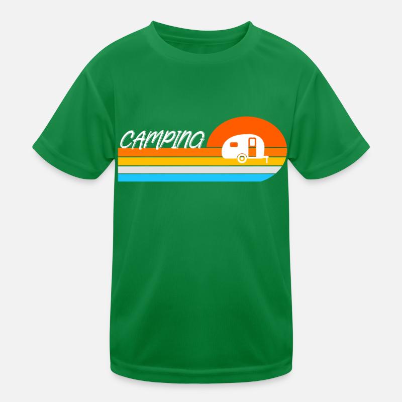 Camping Caravan Kids Functional T-Shirt