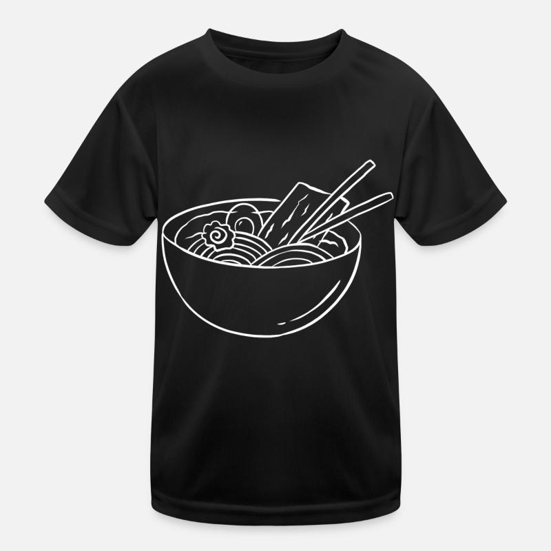 Ramen - Kinder Funktions-T-Shirt - Schwarz