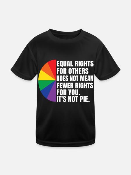 Equal Rights For Others Does Not Mean Fewer Rights - Kinder Funktions-T-Shirt - Schwarz - Vorne