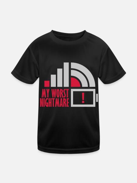 Logos my worst nightmare - Kids Functional T-Shirt - black - Front