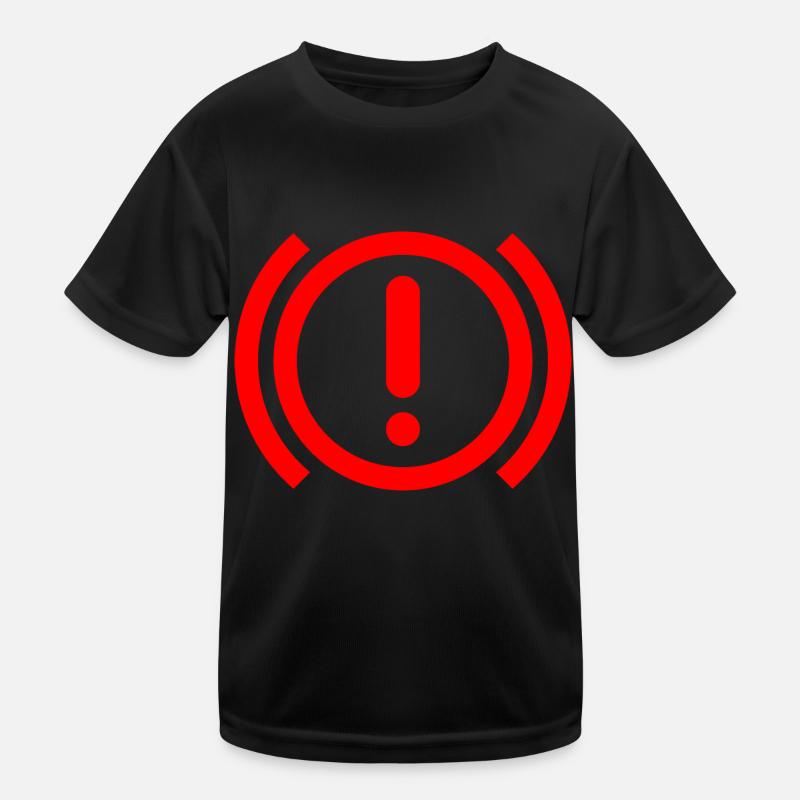 Dashboard Brake Warning Light Kids Functional T-Shirt