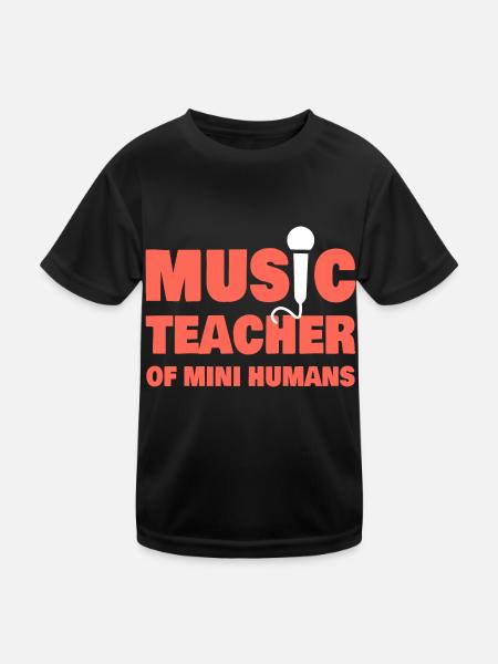 Music Teacher Of Humans Back To School - Kids Functional T-Shirt - black - Front