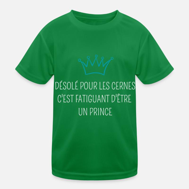 Désolé pour les cernes je suis un prince T-shirt sport Enfant