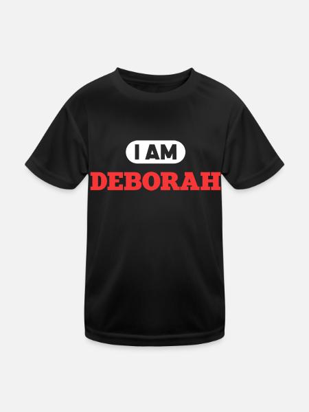 Deborah Name Spruch für stolze Deborahs - Kinder Funktions-T-Shirt - Schwarz - Vorne