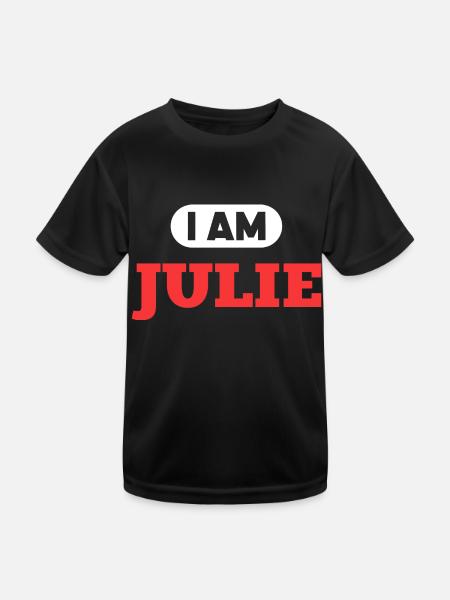 Julie Name Saying für stolze Julies - Kinder Funktions-T-Shirt - Schwarz - Vorne