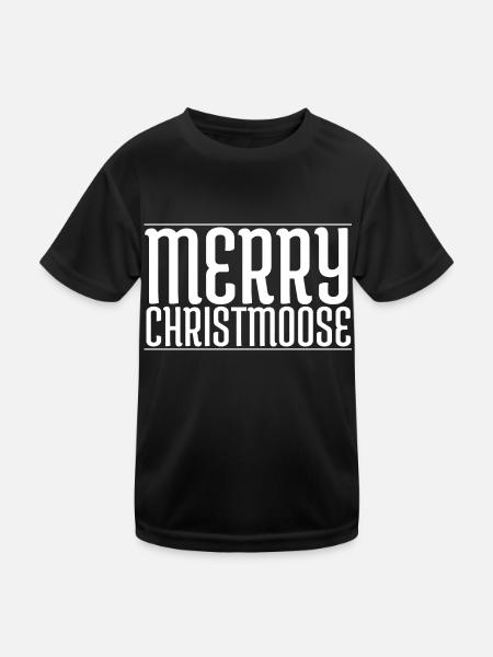 christmas present dinosaur tshirt antlers caution - Kinder Funktions-T-Shirt - Schwarz - Vorne