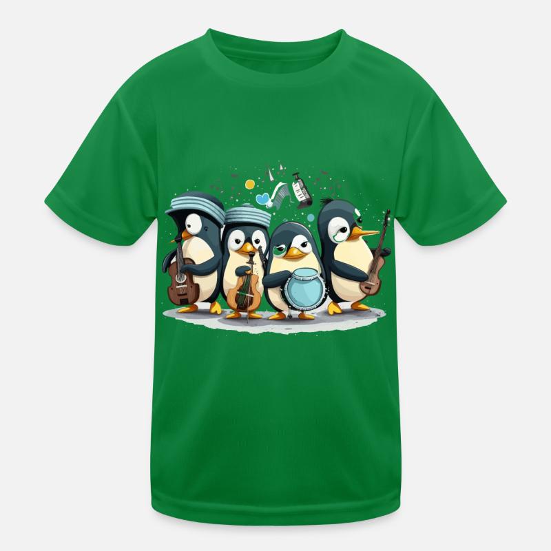 Die Pinguin-Band Kinder Funktions-T-Shirt