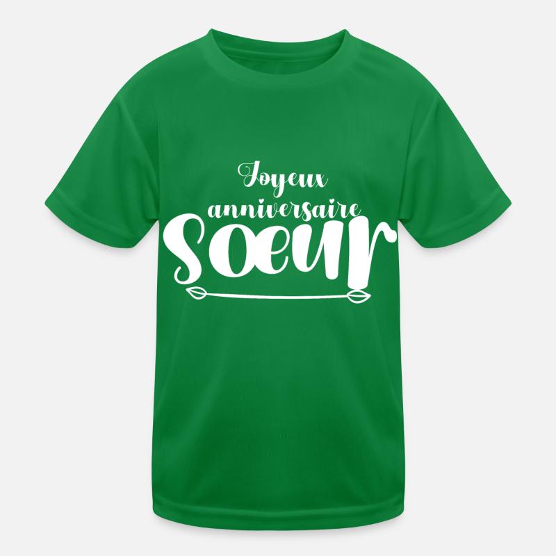 Joyeux anniversaire sœur T-shirt sport Enfant
