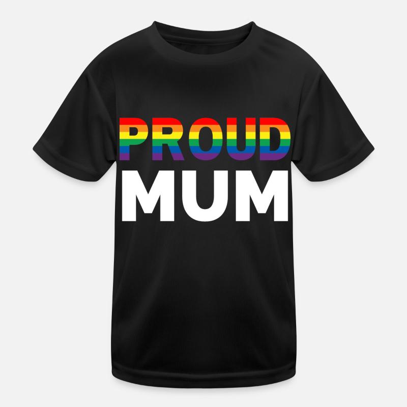 Proud Mum Rainbow Kinder Funktions-T-Shirt