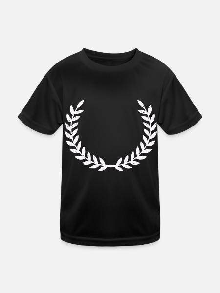 kranz - Kinder Funktions-T-Shirt - Schwarz - Vorne