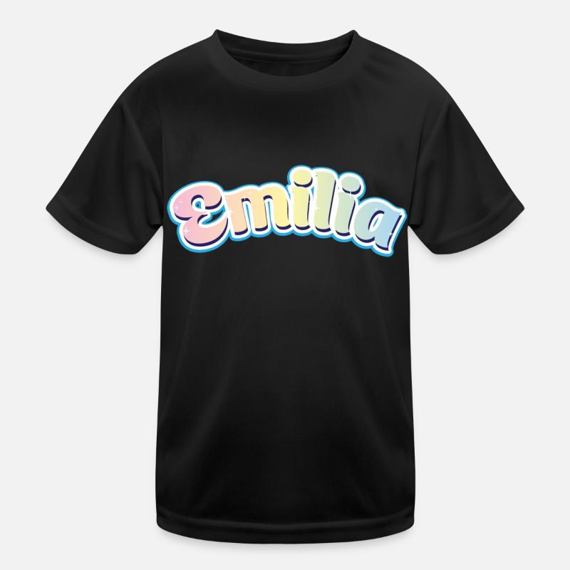 Emilia Einhorn Schirft Kids Functional T-Shirt