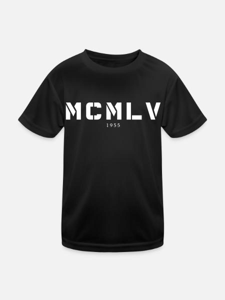 Roman numeral year of birth Made in 1955 - Kids Functional T-Shirt - black - Front