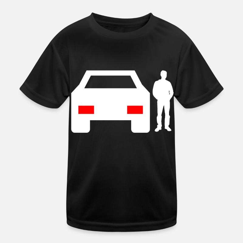 Auto - Kinder Funktions-T-Shirt - Schwarz