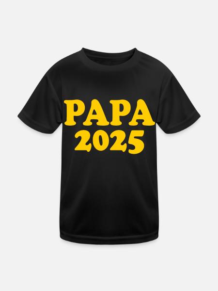 Papa 2025 - Kids Functional T-Shirt - black - Front