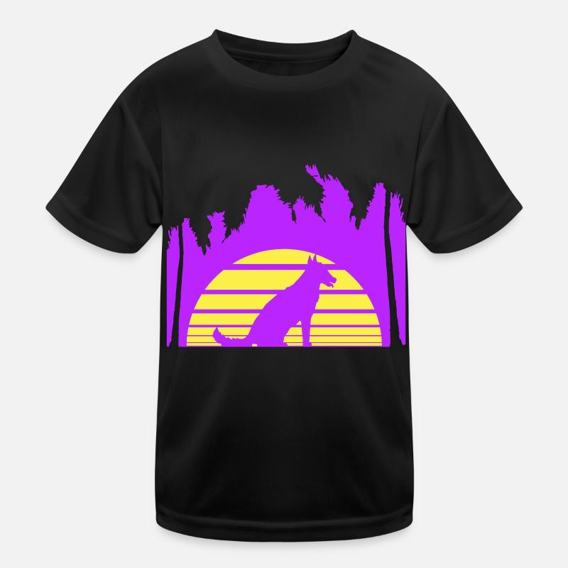 Dog Beach Holiday Sun Sea Palm Trees Holiday Beautiful Kids Functional T-Shirt
