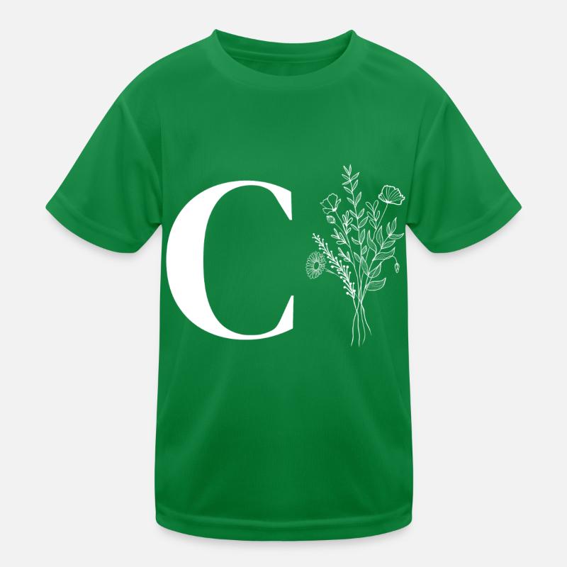 Lette c minimalistische Blumen Kinder Funktions-T-Shirt