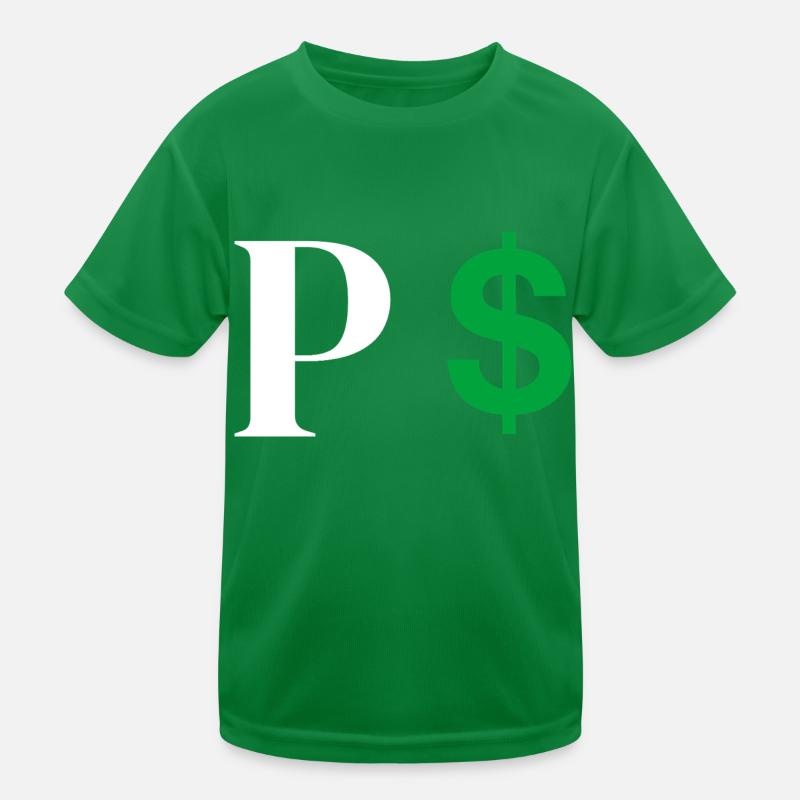 Buchstabe p Dollar Kinder Funktions-T-Shirt