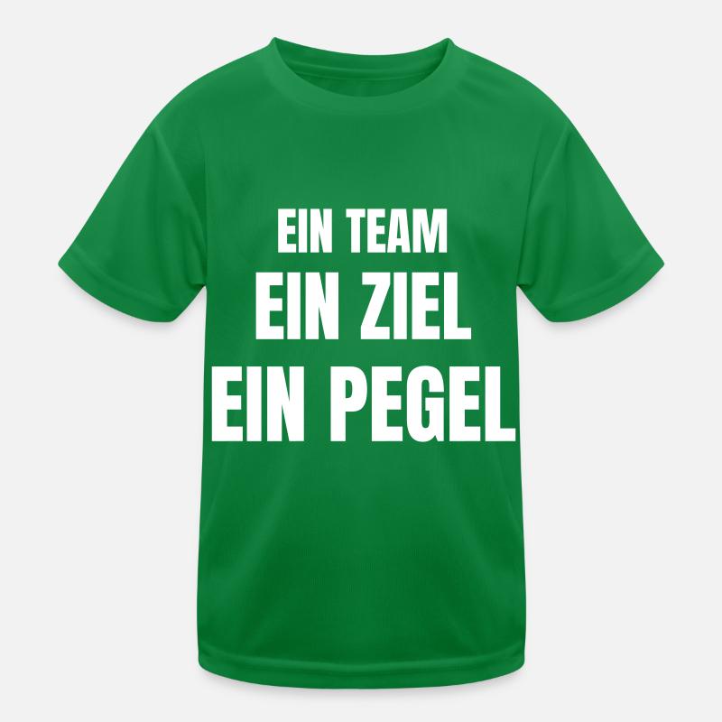 Ein Team Ein Ziel Ein Pegel Kinder Funktions-T-Shirt