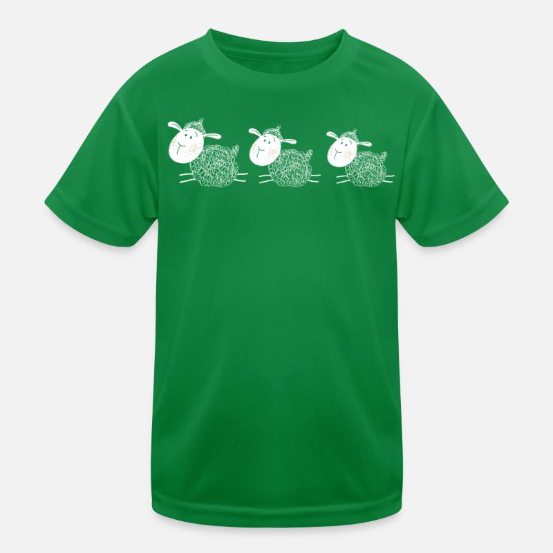 Three sheep are best friends - sheep - lamb Kids Functional T-Shirt