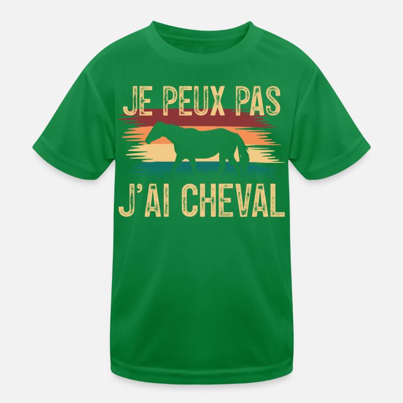 Je peux pas J'ai cheval. Cadeau chevalier. T-shirt sport Enfant