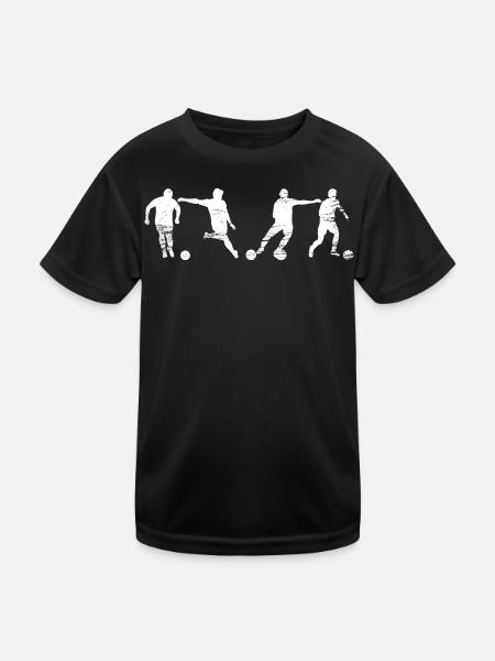 Fußballspieler - Kinder Funktions-T-Shirt - Schwarz - Vorne
