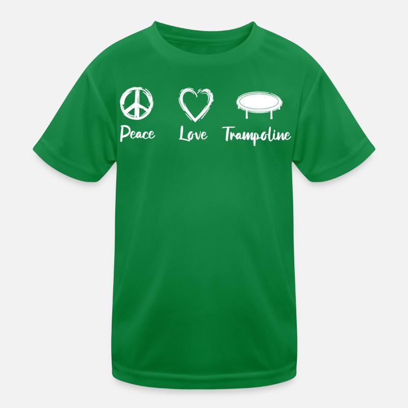 Peace Love Trampolines T-shirt sport Enfant