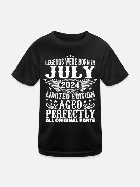 Juillet 2024 | Anniversaire 2024 Volume Juillet 2024 - T-shirt sport Enfant - noir - Devant