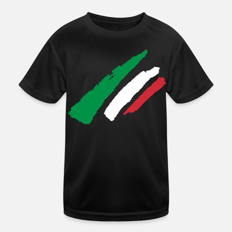 Italien Flagge Streifen Kinder Funktions-T-Shirt