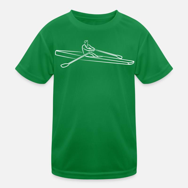 Rower Drawing Kids Functional T-Shirt