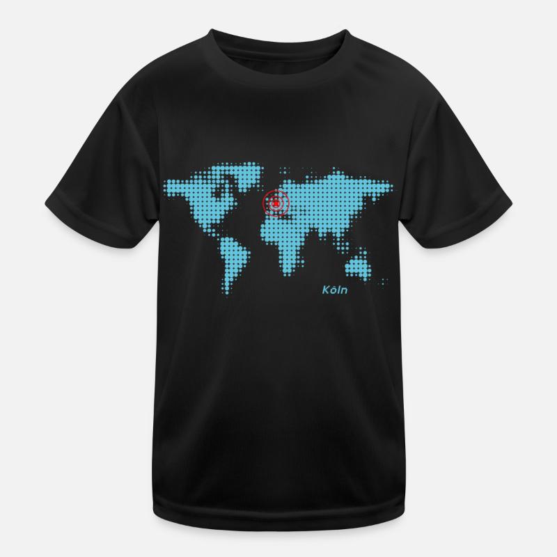 cologne world map Kids Functional T-Shirt