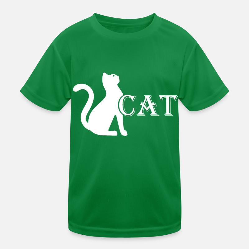 Katze Cat Kinder Funktions-T-Shirt