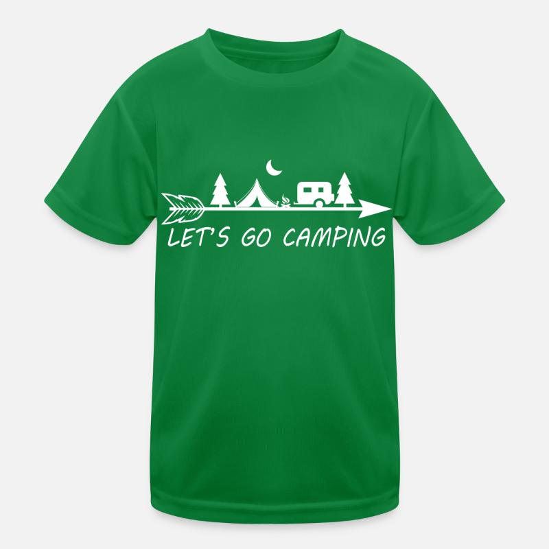 Camping Saying Camper Gift Idea Kids Functional T-Shirt