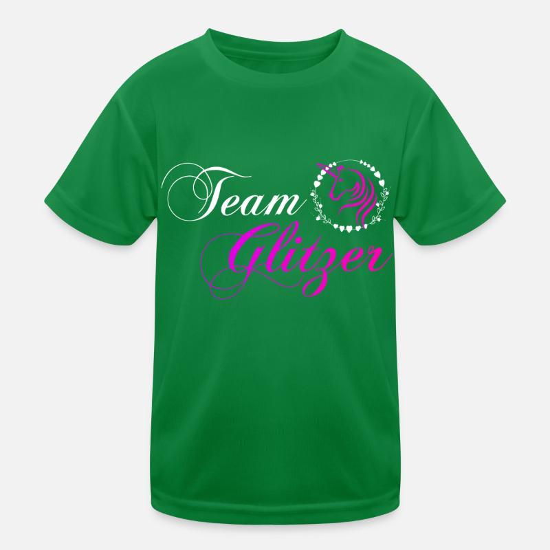 Team Glitzer Kinder Funktions-T-Shirt