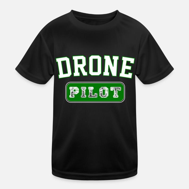 Drone Pilot - Vintage Badge Gift Kids Functional T-Shirt