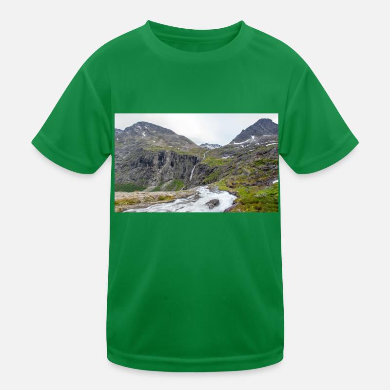 Trollstigen Tverelva Stigfossen Trollstigen Kinder Funktions-T-Shirt