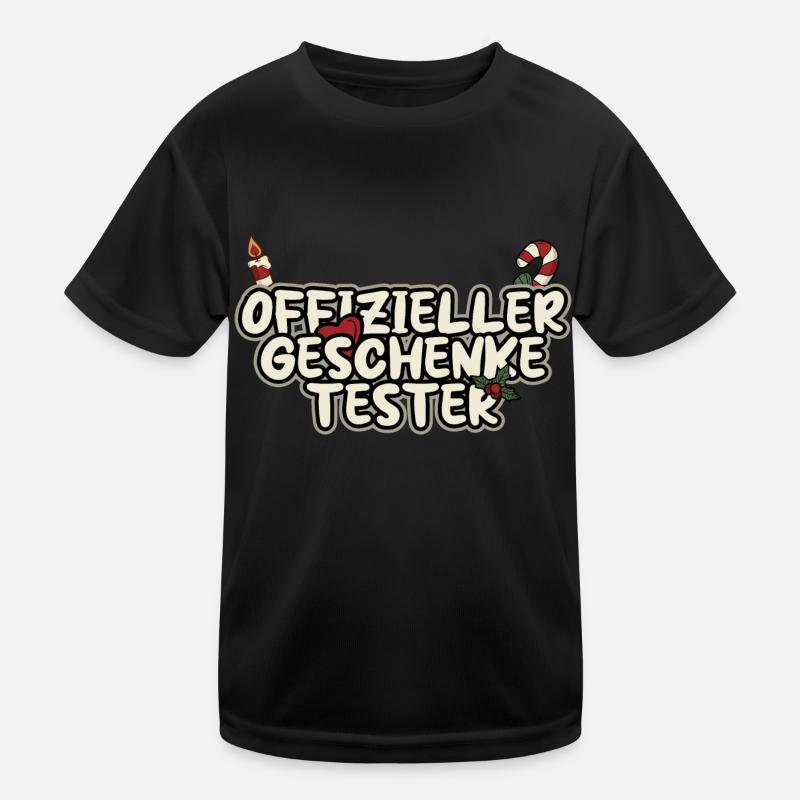 Weihnachten Offizieller Geschenketester Kinder Funktions-T-Shirt