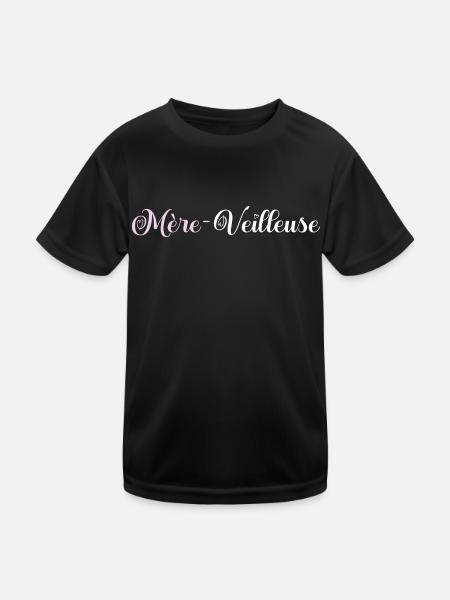 Mère-veilleuse. cadeau Maman. - T-shirt sport Enfant - noir - Devant