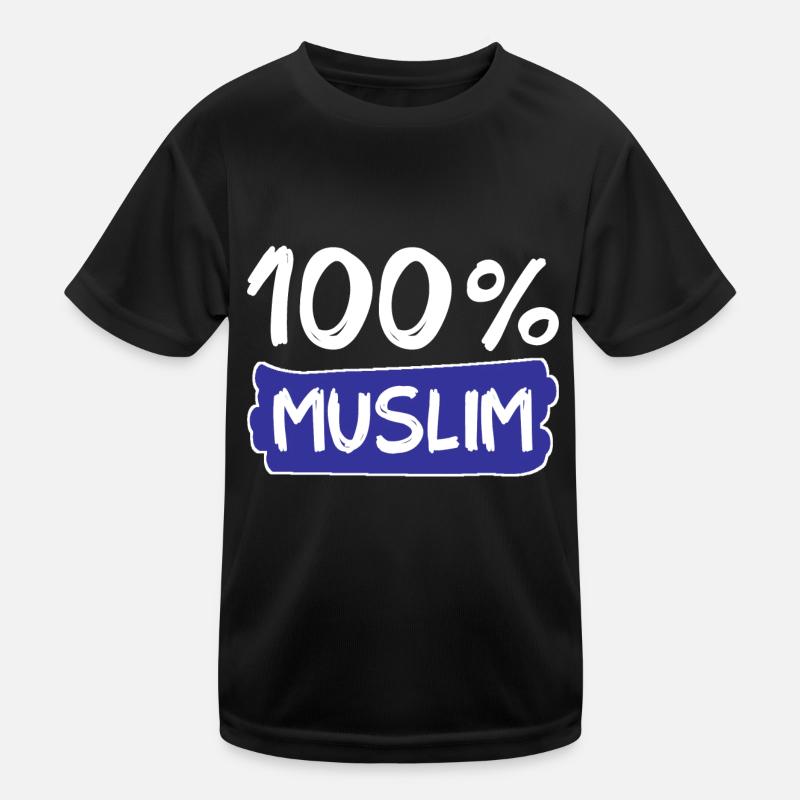 100% Muslim - Muslime - Islam Kinder Funktions-T-Shirt