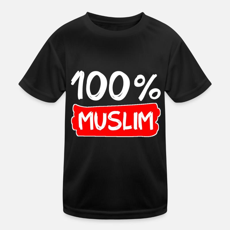 100% Muslim - Muslime - Islam Kinder Funktions-T-Shirt