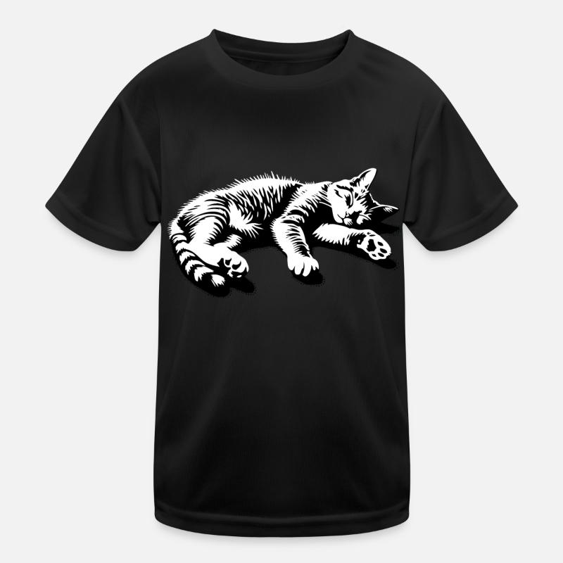 Chat paresseux chat endormi | Gueule de bois T-shirt sport Enfant