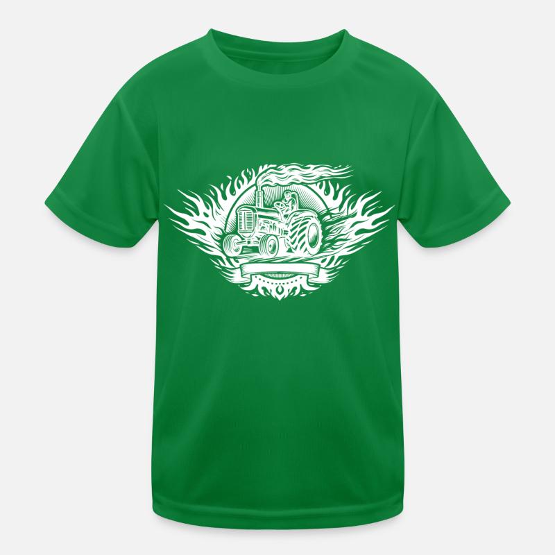 Tractor Pulling Logo Kids Functional T-Shirt