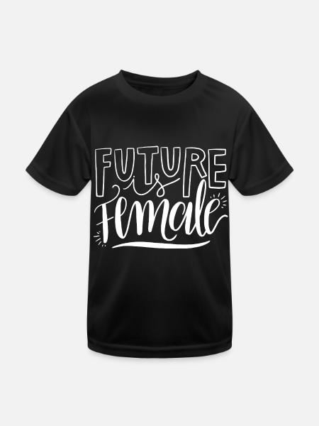 Feminism Saying Gift Vintage Emancipation - Kids Functional T-Shirt - black - Front