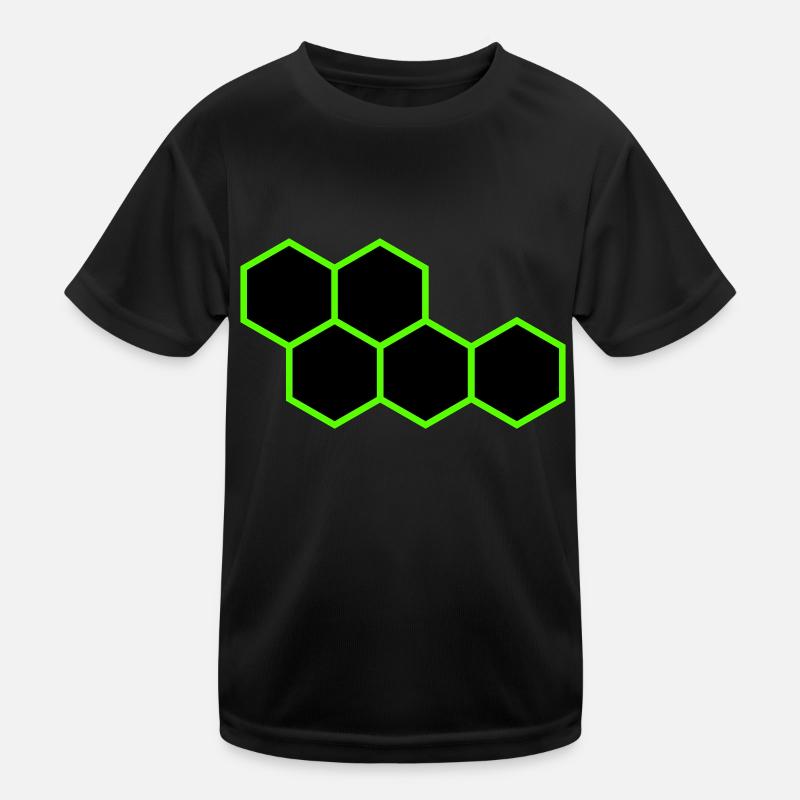 Hexagons Kids Functional T-Shirt