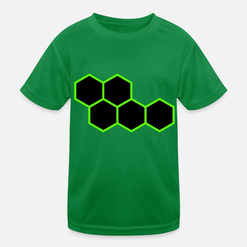 Hexagon Kinder Funktions-T-Shirt
