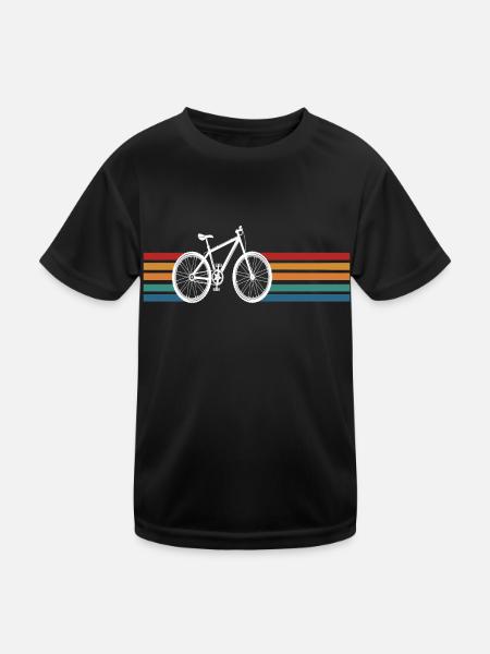 Vélo Cycling Retro Rétro rétro cool - T-shirt sport Enfant - noir - Devant